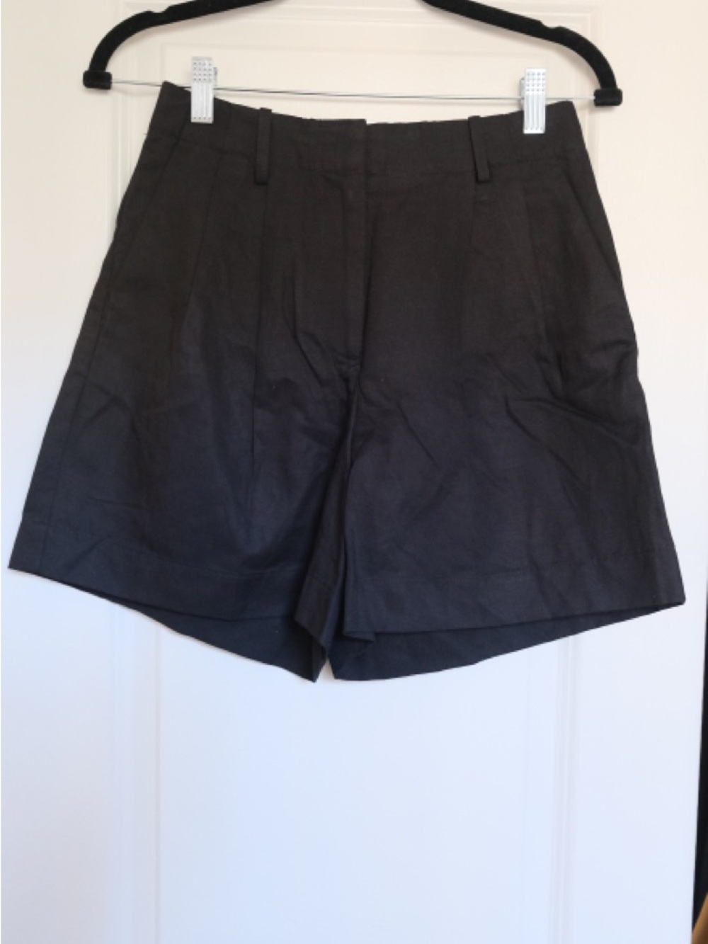 Mango Black Elastic-Waist Shorts